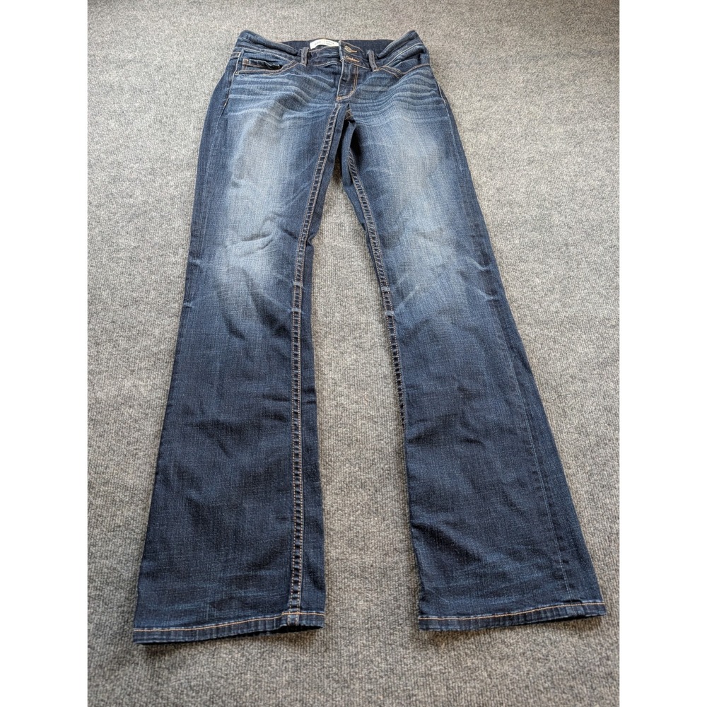 BKE Stella Slim Fit Low Rise Bootcut Denim Jeans Women Size 29x35 Stretch